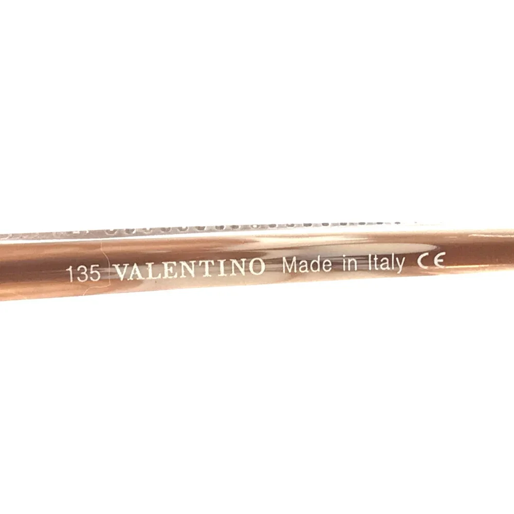 Valentino Eyeglasses Frames 5504/STR 0NDJ Striped Brown Crystals 49-16-135